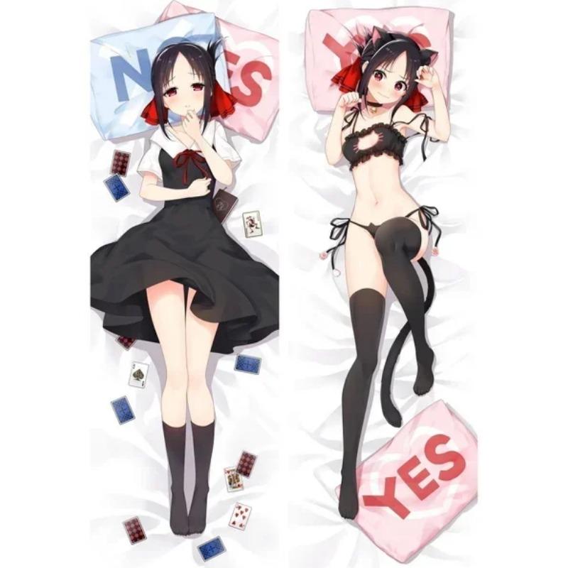 

Японське аніме Кагуя-сама 180 см: Love Is War Fujiwara Chika Dakimakura Otaku Чоловіча наволочка для подушки Fullbody Подарунок 40x120cm Peach Skin