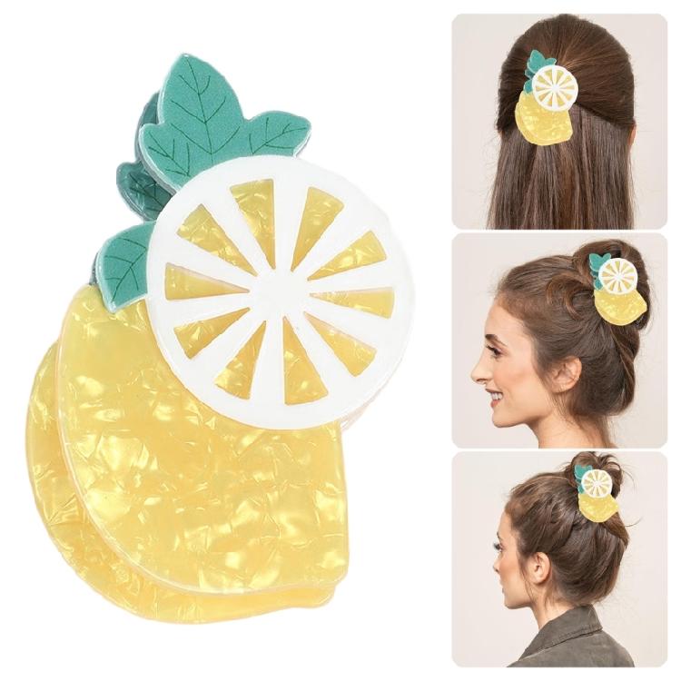 Fruit Theme Hair Claw Clip For Women Girls PVC Barrettes Lightweight Hairpins Summer Accessories School Party Essential
