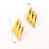 CARLIDANA Unique Geometric Flower Earrings Jewelry Gold Color Waterproof Non Tarnish Fashion Simple Minimalist Earring Women