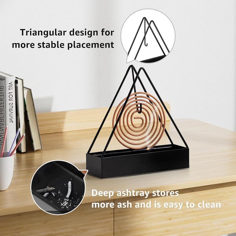 Triangle Mosquito Coil Holder Household Creative Fireproof and Anti-scalding Mosquito Coil Tray Holder Stove Bracket Ash Tray