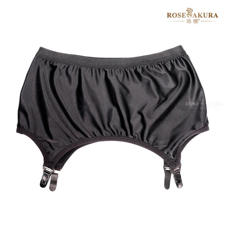 Sexy Luxury Metal Gourd Buckle Women's Oil Glossy Suspender Belts Female Elastic Garters Buttocks Skirt Underwear Sleepwear
