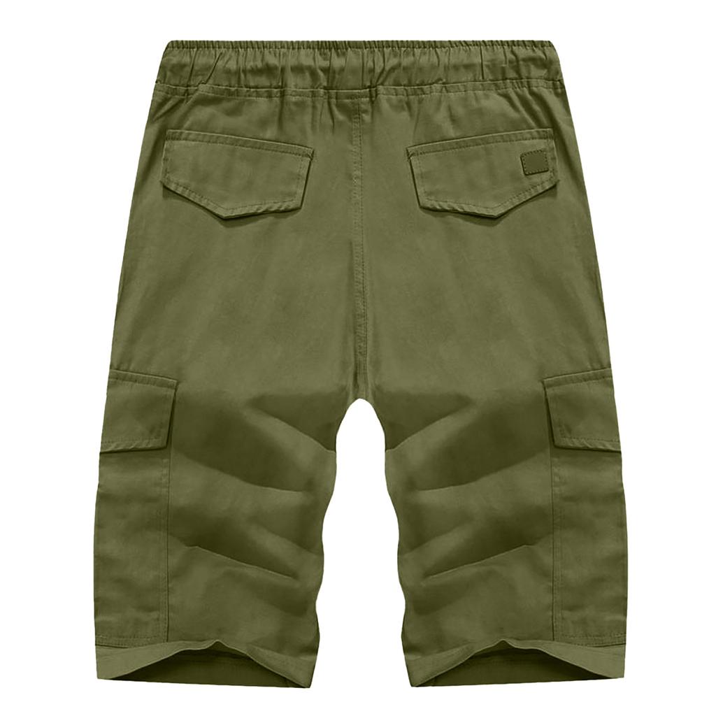 Men Summer Fashion Casual Solid Basic Loose Quick-drying Shorts Beach Pants