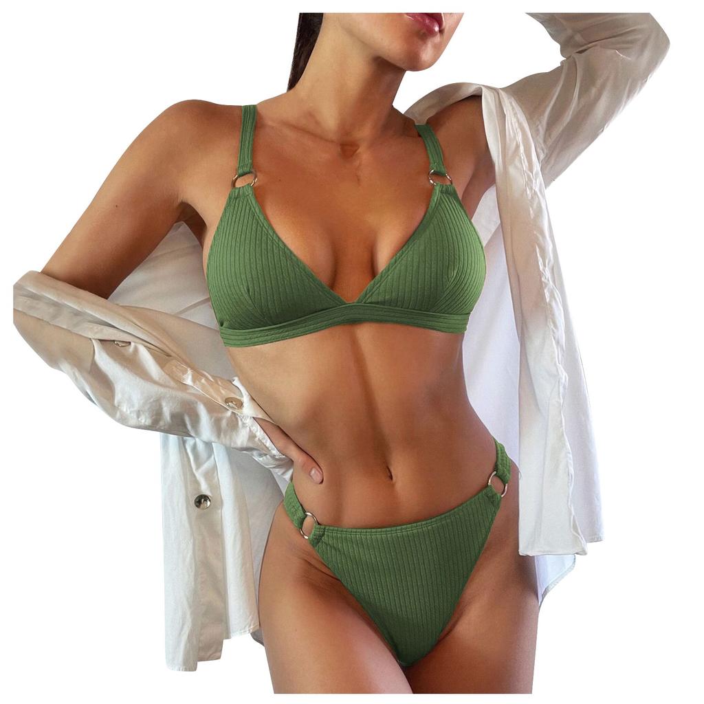 Women's Fashion Sexy Color Split Bikini Swimsuit