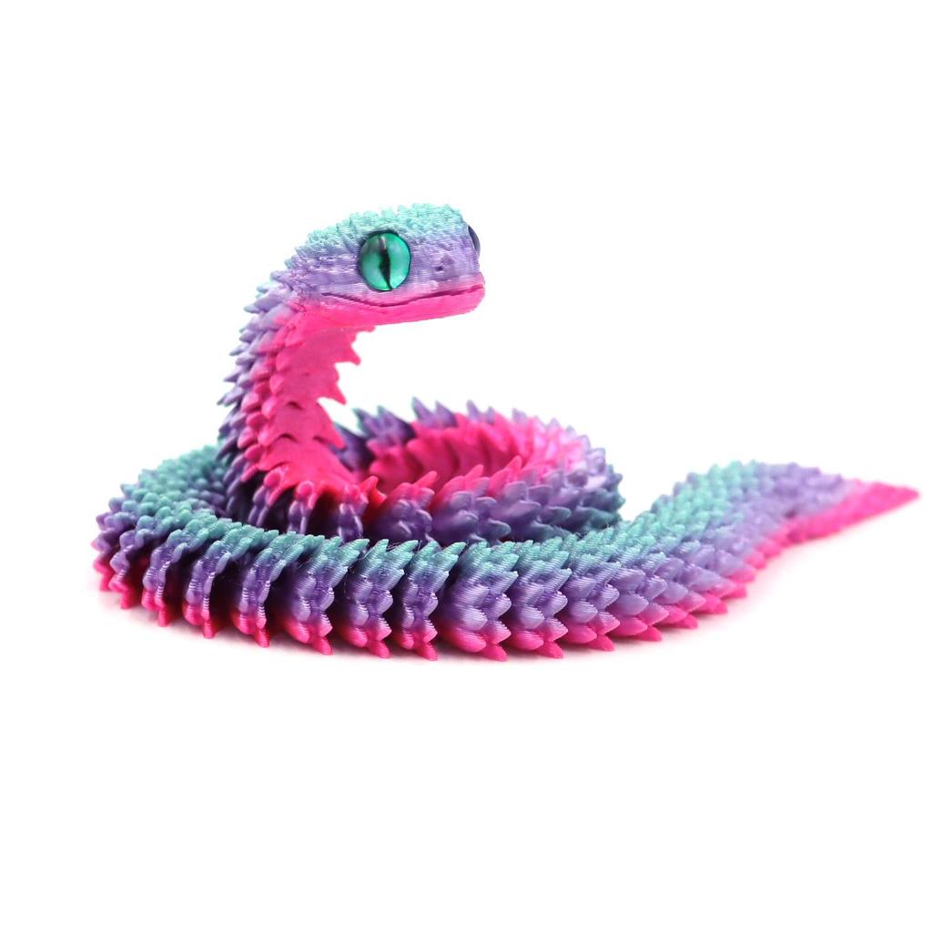 Viper 3D Printed Snake Toy - Creative Animal Model Blind Box for Kids
