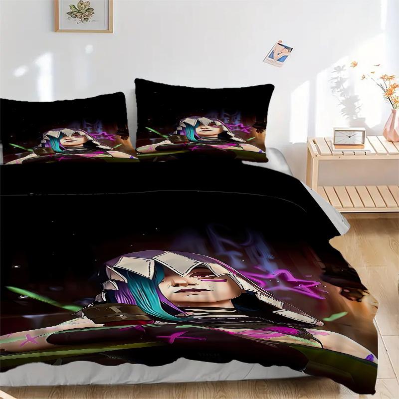 

3 шт. Комплект постельного белья Jinx для дома-Универсальный трехсекционный комплект для спальни, гостевой комнаты, гостиной, отеля-Праздничный подарок для фанатов, путешественников, Da 135x200cm