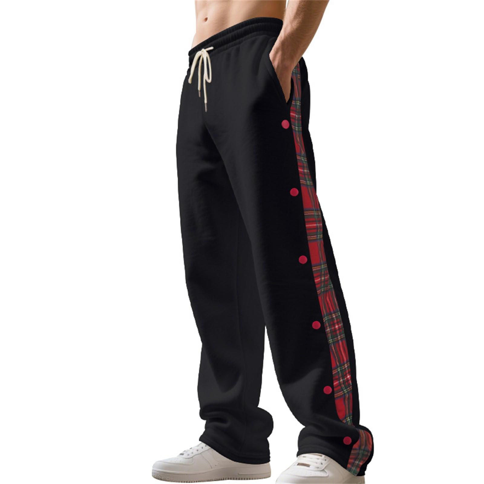 

Men s Long Pants, Elastic Waist, Drawstring Buckles, Pocket And Comfortable Long Pants L чорний