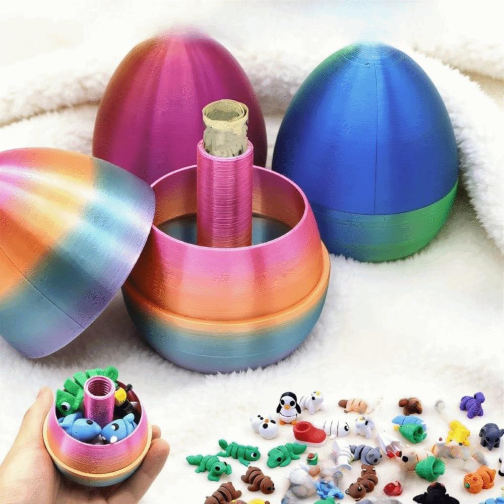 Annoying 3D Printed Easter Egg Detachable Funny Interactive Egg Ornament Plastic Novelty Surprise Egg Gift Prank Gift Giving