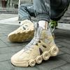Anti-slip and Wear-resistant Sports Casual Shoes High-top Men's Shoes 2025 New Thick-soled Height-increasing Shoes