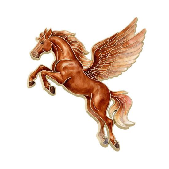 Koniec Emaliowany Broszka Latający Koń Wzór Odznaka Rok Konia Zodiak Przypinka Strój Torba Dekoracja Odznaka Prezent