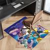 1pc Cartoon Rockman Game Megaman1 Print Area Rug - Soft, Washable Non-Slip Indoor Mat for Office Chairs, Living Room, Home Office Decorative Rug