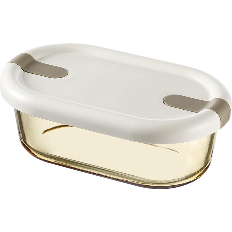 

Стеклянный ланч-бокс для сохранения свежести с крышками для разогрева в микроволновой печи, герметичный контейнер для еды для работы или фруктовых ланчей студентов