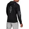 Adidas Logo Print Hoodie Men Hoodies Black H46777