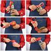 Multifunktionales 6-in-1-Küchenwerkzeug, Flaschenöffner für Kunststoffgläser, Klinge aus Edelstahl, Spiraldeckeldreher, Bier- und Sodadeckelentferner