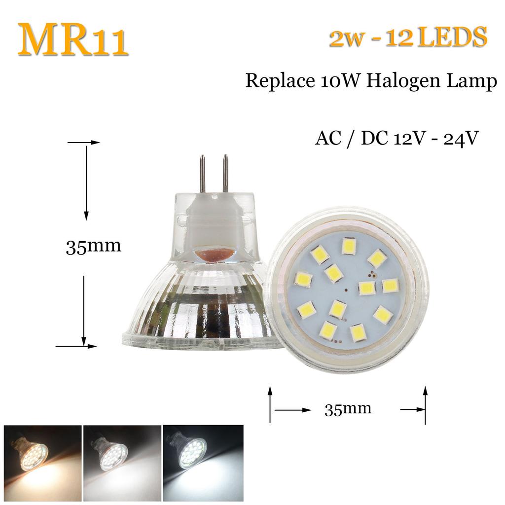 MR11 GU4.0 LED Spotlight Bulbs AC/DC 12V 24V 5733/2835 SMD 2W 3W 4W Warm/Cold/Neutral White Lamp Replace Halogen Light 9-18 LEDs