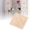 4Pcs Carved Flower Square Onlay Applique Door Cabinet Unpainted Furniture Decor(#2)