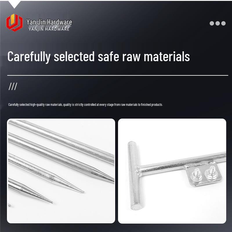 Galvanized T-Shaped Ground Rod for Outdoor and Household Lightning Protection