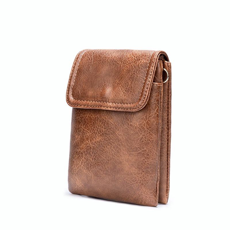 Guangzhou Damen Umhängetasche aus strukturiertem Leder mit verstellbarem Riemen