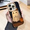 Phone Case: 2D flat lambskin suitable for iPhone 18, 17, 16, 15, 14, 13 Pro protective cases, ghost with flower crown, Christmas and Halloween gifts