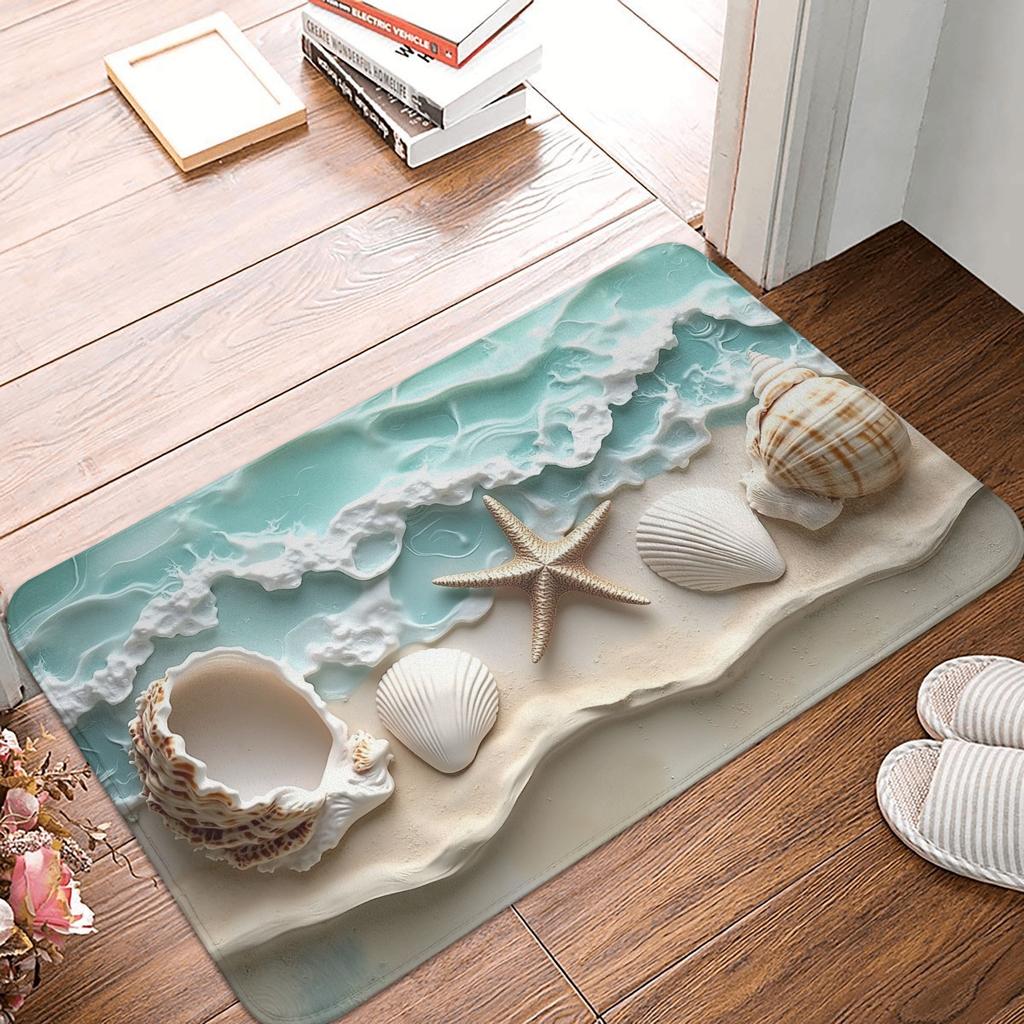 Coastal Ocean Life Front Floor Door Entrance Mat Indoor  Kitchen Bathroom Doormat Bedroom Carpet Rug