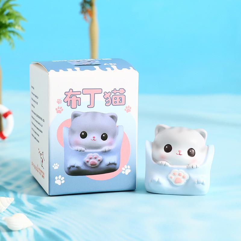 

Восхитительная миниатюрная скульптура кота-пудинга для офисного стола, дома и Shopping Bag