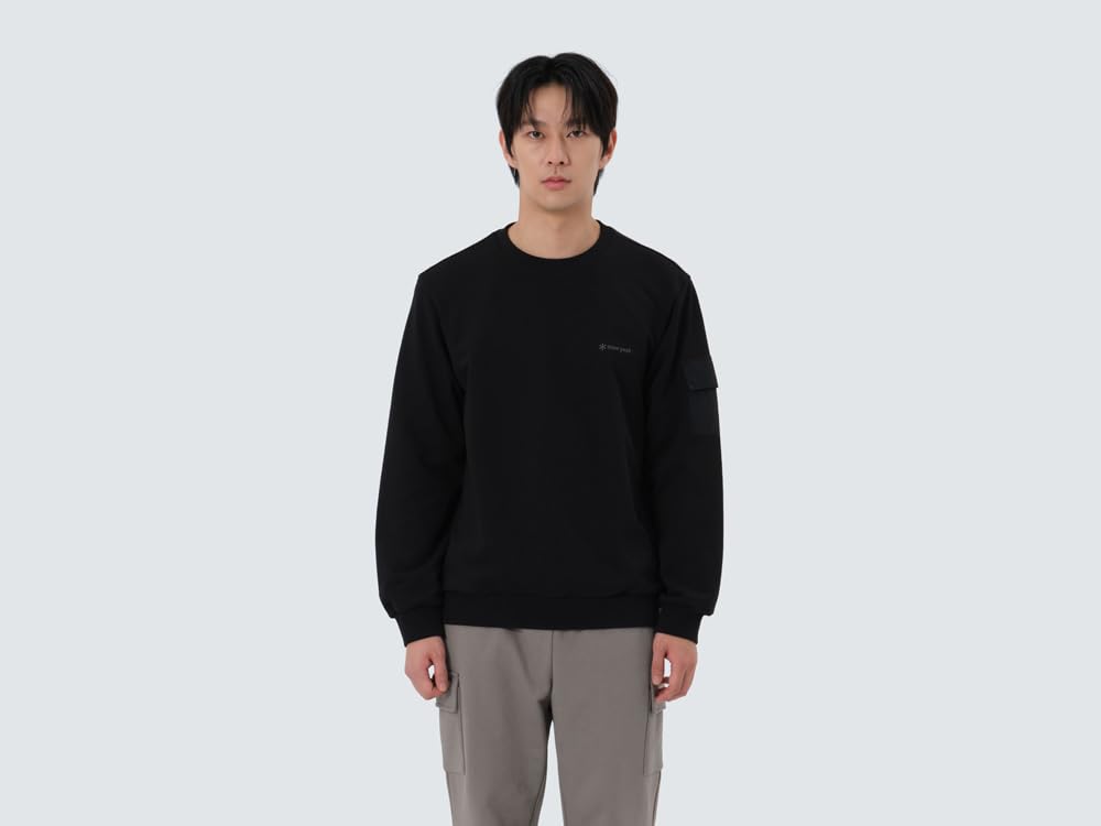 Snow Peak Land Pocket Sweatshirt Size and Sweatshirt GS-S25FMFHT60, Black, M, Men's Women's, Tops,
