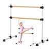 VEVOR Ballet Barre, Double Beechwood Barre Bar for Home, Freestanding Portable Ballet Stretching Dance Bars