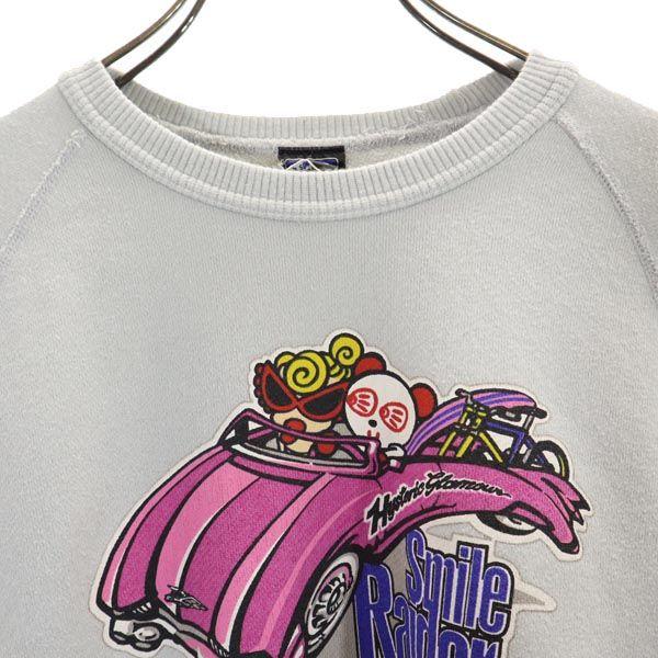 HYSTERIC Print Long Sleeve Trainer 140 Gray Logo Kid's Used