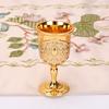 2Pcs Chalice Goblet Metal Shot Glasses Engraving Rose Flower Wine Cup Medieval Drinkware for Party Wedding Decors Gift
