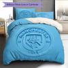 Manchester City Pattern Bedding Quilt Set  Home Decoration  Gift (1 * duvet cover + 2 * pillowcase  without core)