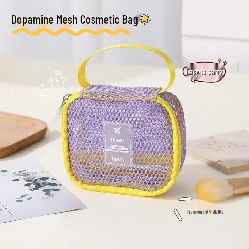 

Large Capacity 25 Years Mesh Breathable Makeup Bag - Portable Cosmetic Storage for Travel Фіолетовий