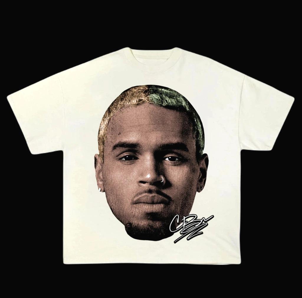 

2026 Summer Casual Short Sleeve Round Neck Clothing Fashion Singer CHRIS BROWN T Shirt Unisexs Womens Cotton Tee Loose Tops Trend S