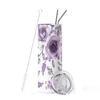 20oz Field Flowers Vacuum Tumblers Cup With Lid and Straw for Hot or Cold Drinks stainless steel Water Bottle Mother's Day gifts