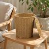 Woven Wastebasket Lightweight Cylindrical Tapered Waste Bin Decorative