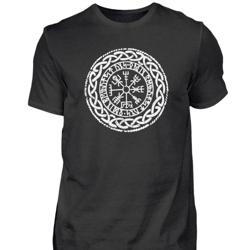 Viking Vegvisir Norse Mythology Valhalla Men T Shirts Cotton Tops S