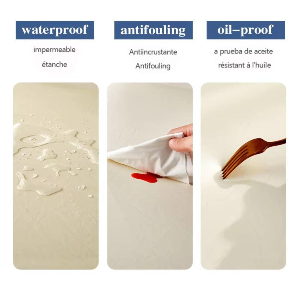 PU Leather Waterproof Seat Protectors Square Shape Elastic Chair Slipcover  Kitchen Use