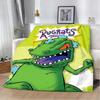 Cartoon R-Rugrats Printed Blanket Picnic Blankets Warm Blanket Soft and Comfortable Blanket Home Travel Birthday Gift