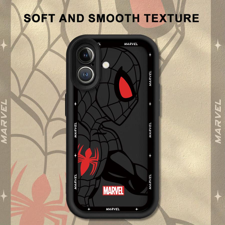 Marvel Spiderman Ironman Hülle für iPhone 16e 13 12 11 Pro Max 15 16 14 Plus XS Max XR 17 Air Weiche Abdeckung