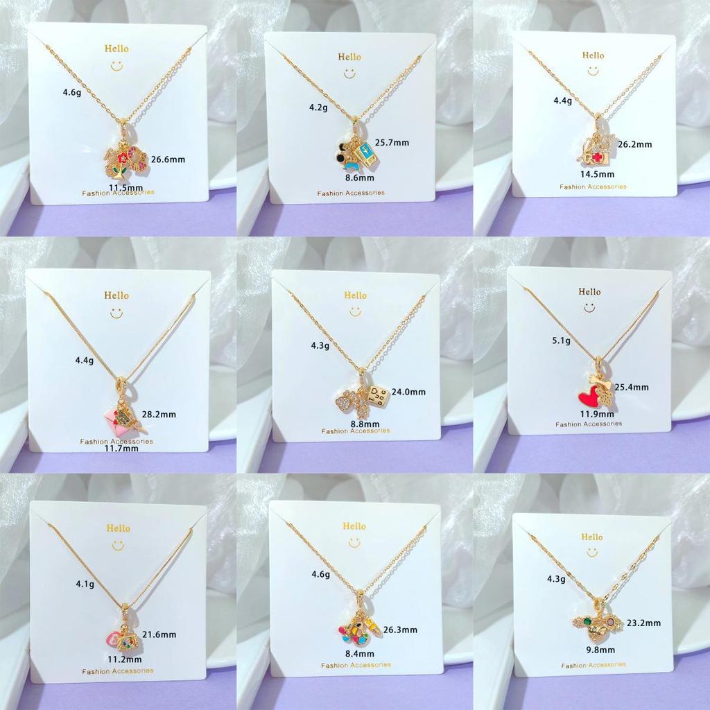 18k vergoldete Zirkonium- und Titanstahl-Anhänger-Halskette - Damen Qixi Valentinstag Geschenk