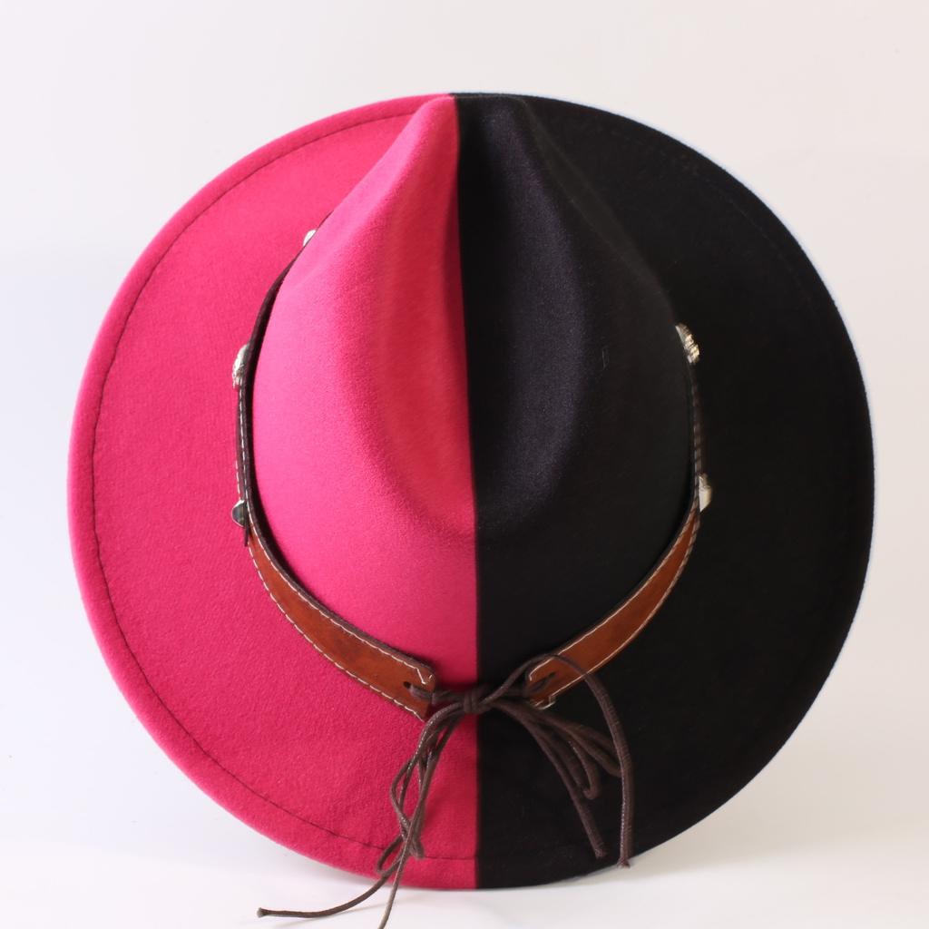 Popular European and American Classic Double-color Wide-brimmed Top Hat Men's and Women's Fashion OL Style Cowboy Hat Jazz Hat