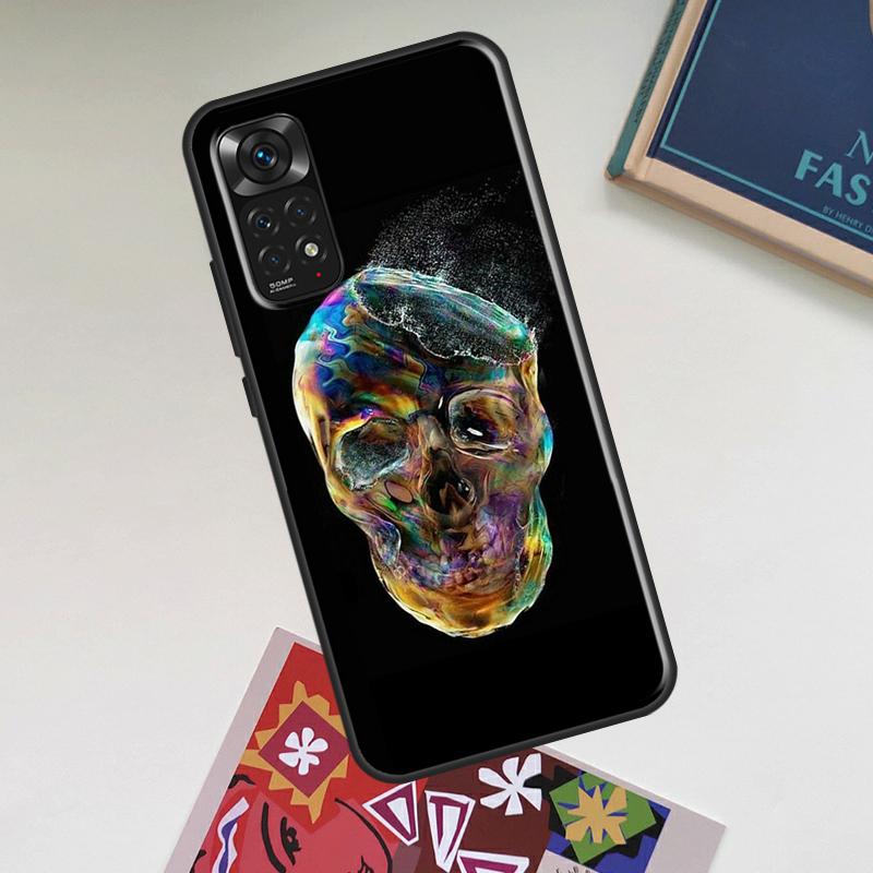Cool Spooky Skull Face Case For Xiaomi Redmi Note 12 Pro Plus 8 9 10 11 Pro 8T 9S 10S 11S 12S 9C 10A 10C 12C Cover