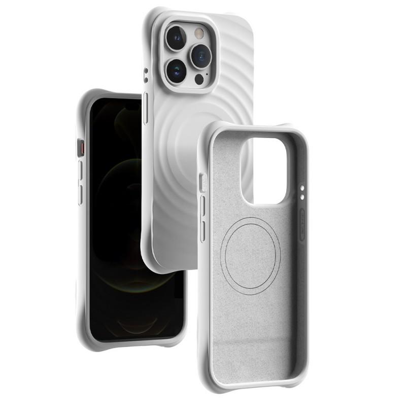 Magnetic Wave Texture Liquid Silicone Case IPhone 16 Pro Max 15 Series Slim Shockproof Pure Color Cover
