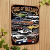 Vintage "Cars of Hazzard" Tin Sign - Multipurpose Home, Kitchen, Restaurant, Bar, Garage Decor - No Power Needed, Easy Mounting