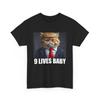 Funny Political Humor, Funny Cat Trump 9 Lives Baby Tee Shirt