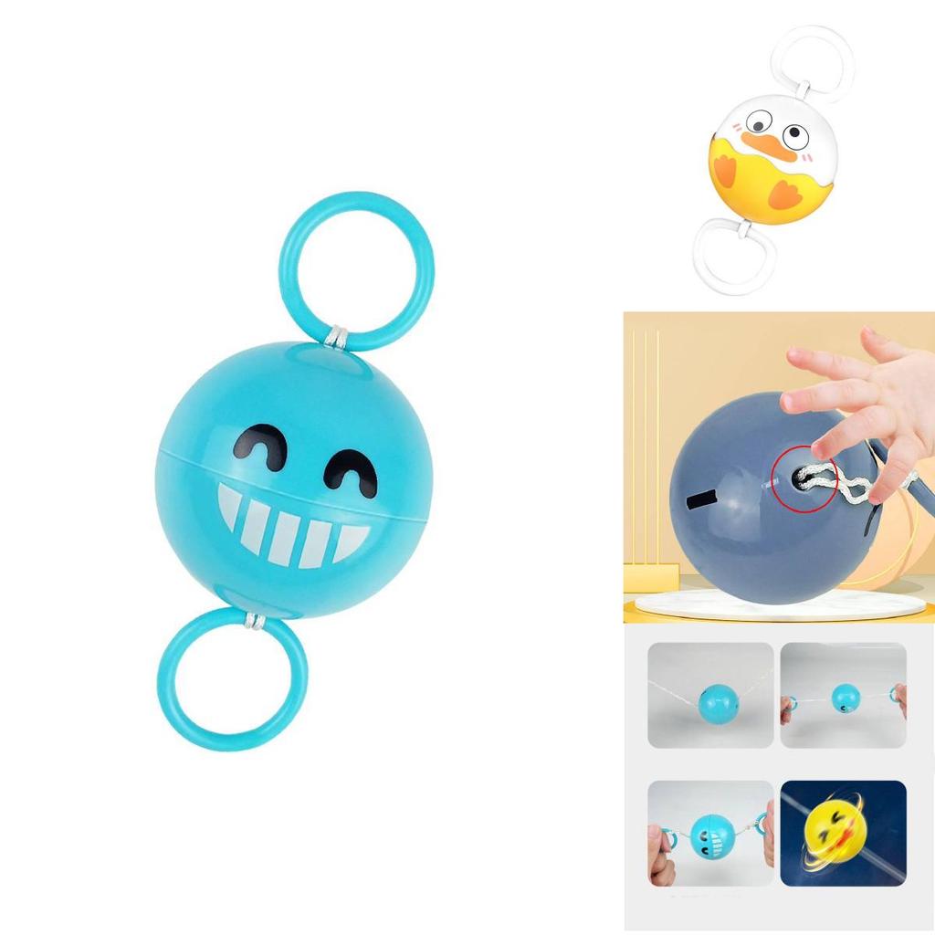 New Cute Whistle Ball Colorful Light Up Spinning Toy For Kids Eye Coordination Fun