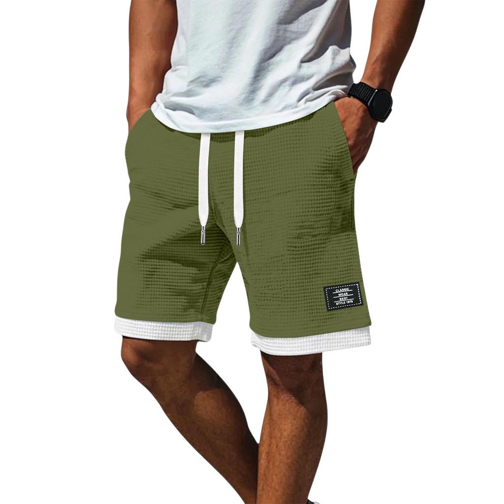Pantaloncini Casual da Uomo con Coulisse Tessuta