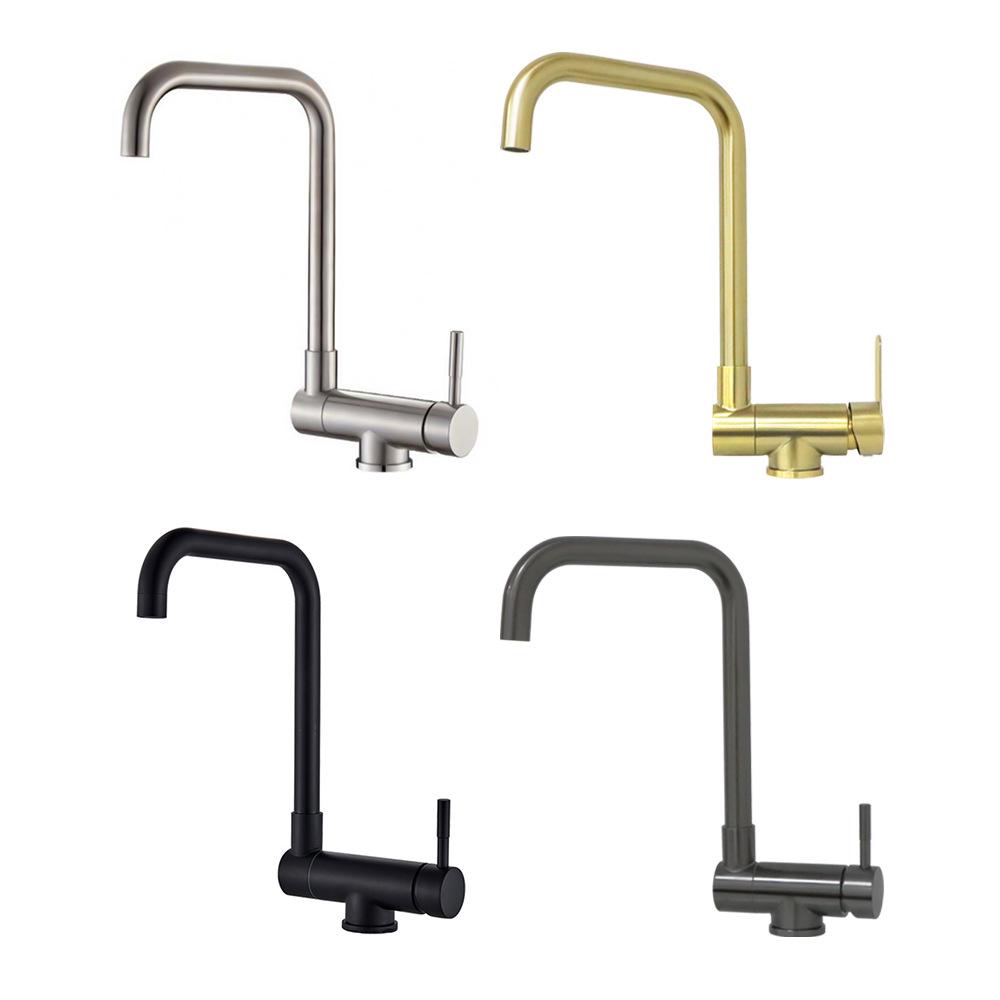 304 Stainless Steel Folding Kitchen Faucet and Sink with Hot/Cold Water