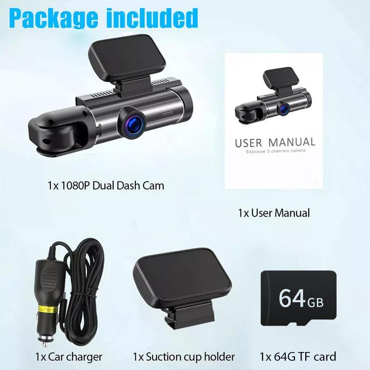 1080P Car Dvr WIFI Car Recorder 3.16-inch Dual Camera Recorder HD Night Vision Video Rear View Camera Black Box Car Accessories
