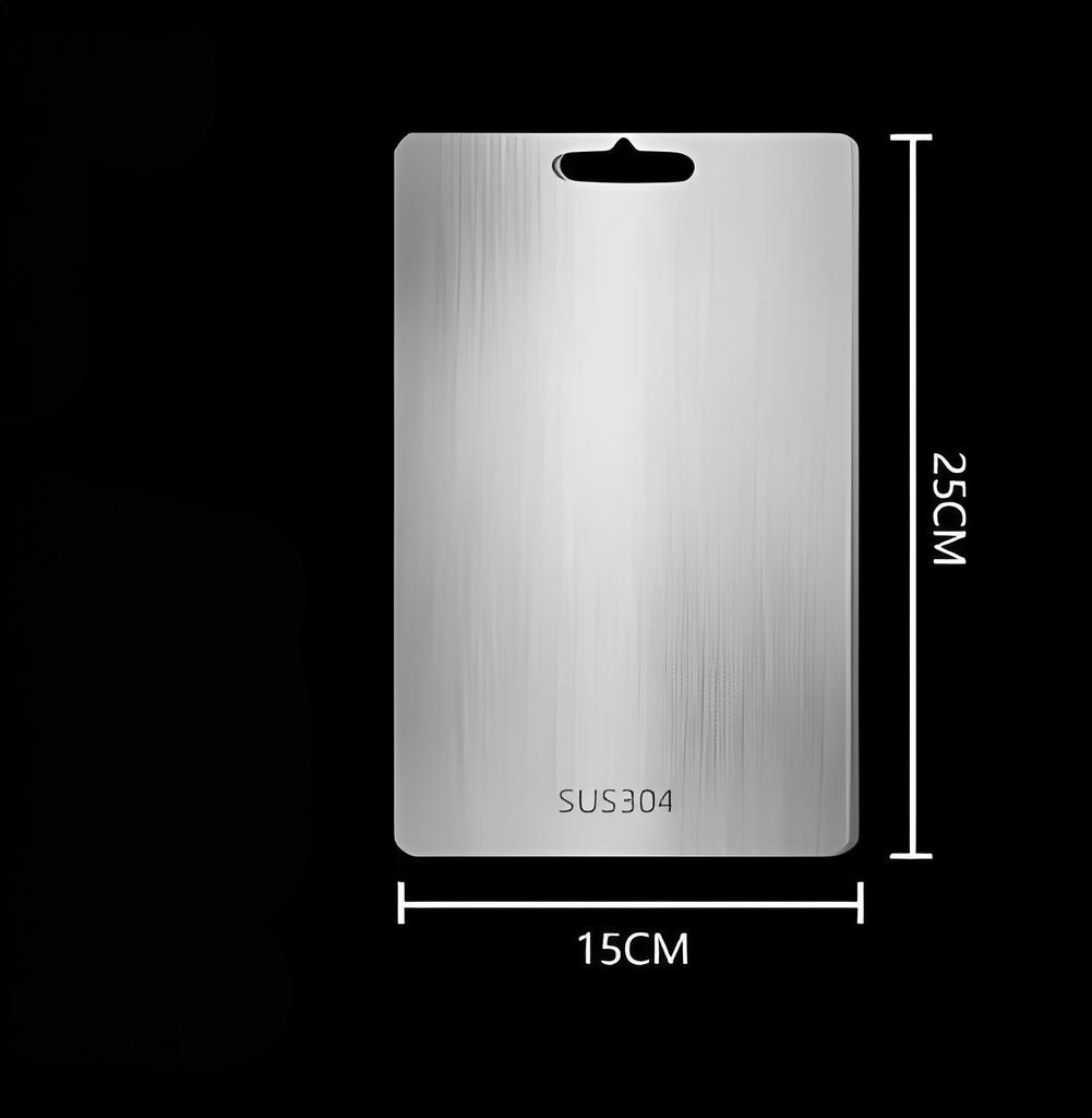 Stainless Steel Chopping Board - German 304 Double-Sided Cutting Mat for Kitchen (Anti-Bacterial & Scratch-Proof)