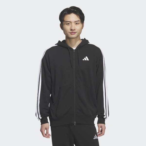 

Adidas New Performance Essential+ Loose Fit 3s French Terry Zipper Hoodie 3 Type KF3707/AS