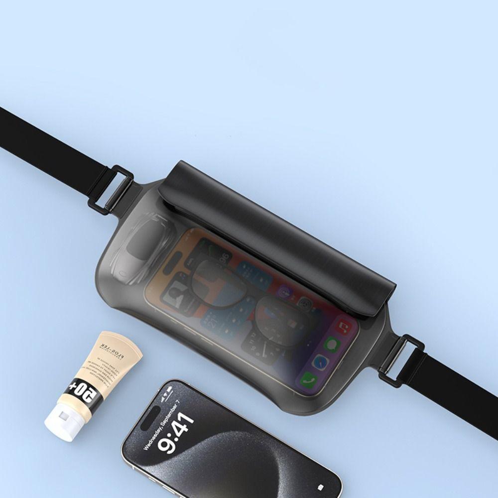 

PVC Transparent Waist Bag Swimming Storage Bag Waterproof Phone Bag Underwater чёрный